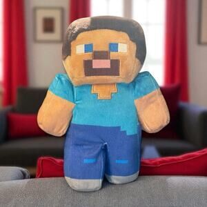 Mattel Minecraft Steve Plush 8" Stuffed Doll Pillow Mojang Video Game Toy Gamer